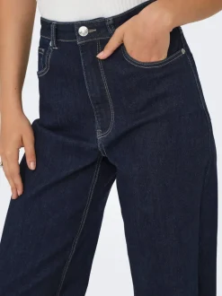 ONLJUICY-WAUW Hohe Taille Weiter Beinschnitt Jeans
