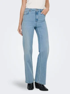ONLJUICY-WAUW Hohe Taille Weiter Beinschnitt Jeans
