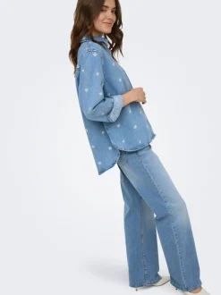 ONLJULLES Niedrige Taille Weiter Beinschnitt Jeans