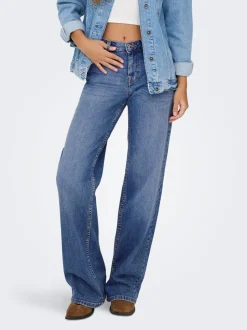 ONLJULLES Niedrige Taille Weiter Beinschnitt Jeans