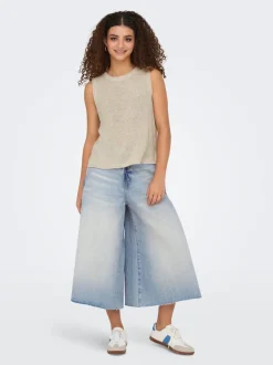 ONLLA Hohe Taille Weiter Beinschnitt Lang Jeans