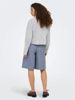 ONLLINDA Hohe Taille Locker geschnitten Bermuda Shorts