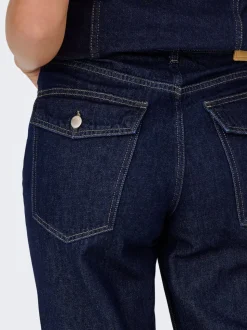 ONLLINEA Hohe Taille Weiter Beinschnitt Jeans