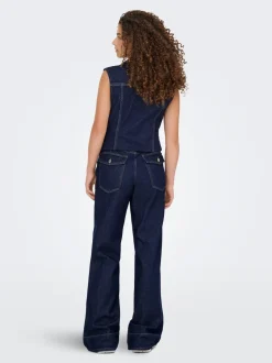 ONLLINEA Hohe Taille Weiter Beinschnitt Jeans
