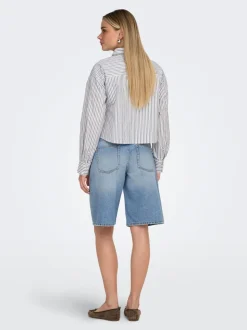 ONLLORAN Mittlere Taille Bermuda Jeans-Shorts