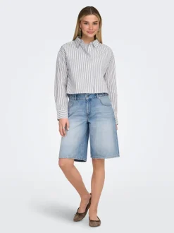 ONLLORAN Mittlere Taille Bermuda Jeans-Shorts