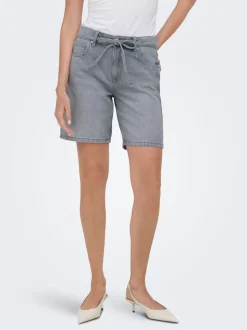 ONLLUMI Mittlere Taille Weiter Beinschnitt Jeans-Shorts