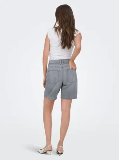 ONLLUMI Mittlere Taille Weiter Beinschnitt Jeans-Shorts