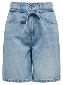 ONLLUMI Mittlere Taille Weiter Beinschnitt Jeans-Shorts