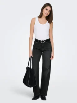 ONLMADDIE-O Hohe Taille Weiter Beinschnitt Jeans