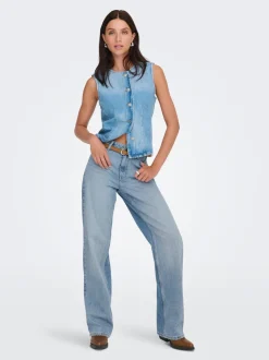 ONLMADDIE-O Hohe Taille Weiter Beinschnitt Jeans