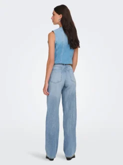 ONLMADDIE-O Hohe Taille Weiter Beinschnitt Jeans