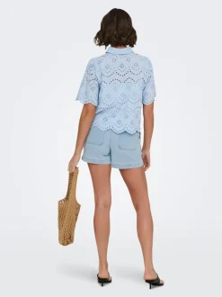 ONLMADELINE Hohe Taille Normal geschnitten Jeans-Shorts