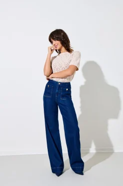 ONLMADELINE Hohe Taille Weiter Beinschnitt Jeans