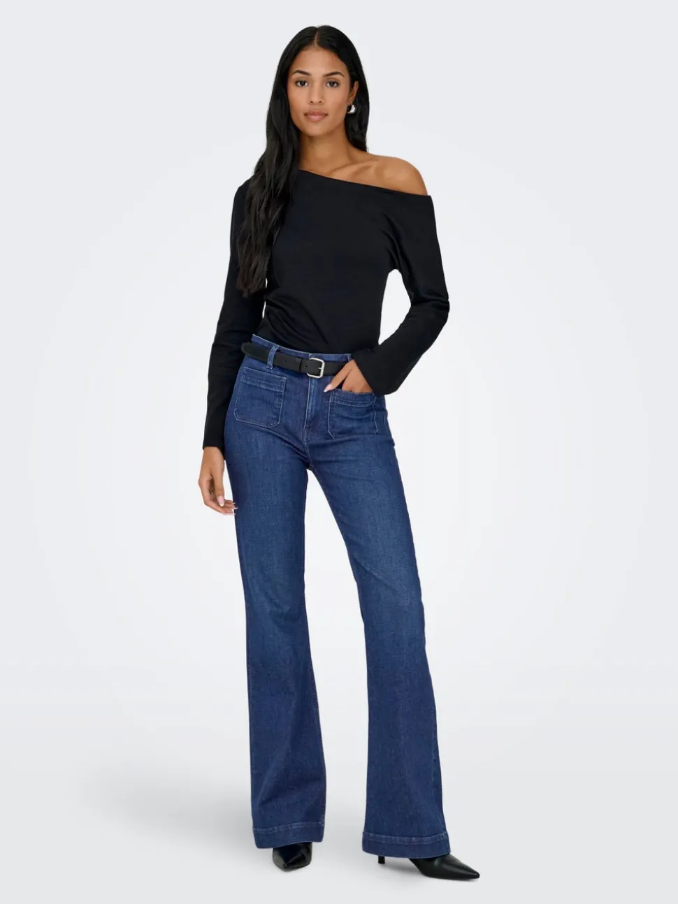 ONLMADISON Hohe Taille Flared Jeans