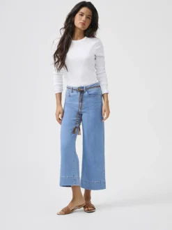 ONLMADISON Hohe Taille Weiter Beinschnitt Verkürzt Jeans