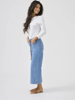 ONLMADISON Hohe Taille Weiter Beinschnitt Verkürzt Jeans