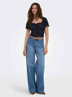 ONLMADISON Hohe Taille Weiter Beinschnitt Jeans