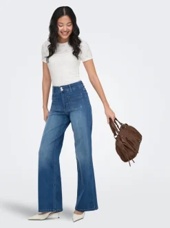 ONLMADISON Hohe Taille Weiter Beinschnitt Jeans