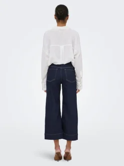 ONLMADISON Hohe Taille Weiter Beinschnitt Verkürzt Jeans