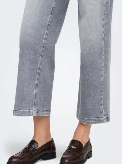 ONLMADISON Hohe Taille Weiter Beinschnitt Verkürzt Jeans
