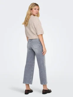 ONLMADISON Hohe Taille Weiter Beinschnitt Verkürzt Jeans