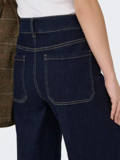 ONLMADISON Hohe Taille Weiter Beinschnitt Verkürzt Jeans