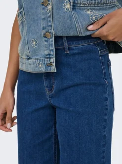 ONLMADISON Hohe Taille Weiter Beinschnitt Verkürzt Jeans