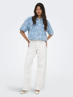 ONLMADISON-SILLE Hohe Taille Weiter Beinschnitt Jeans