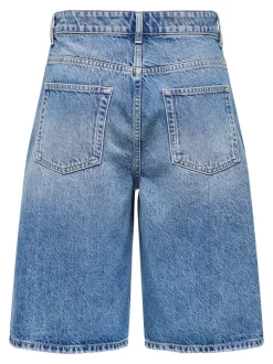 ONLMATE Mittlere Taille Baggy Fit Jeans-Shorts