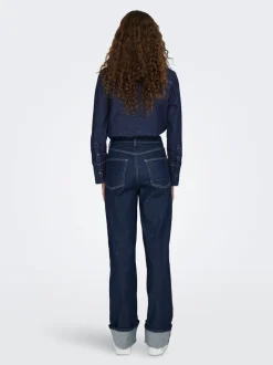 ONLMERCER Hohe Taille Weiter Beinschnitt Jeans
