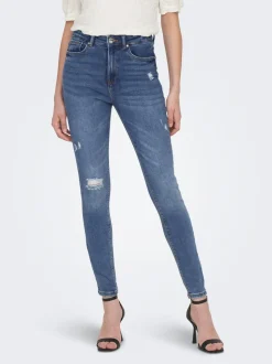 ONLMILA Hohe Taille Skinny Fit Knöchellang Jeans