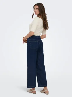 ONLNEW Hohe Taille Weite Passform - kurz geschnitten Verkürzt Jeans