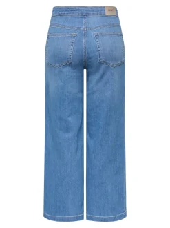 ONLNEW Hohe Taille Weite Passform - kurz geschnitten Verkürzt Jeans