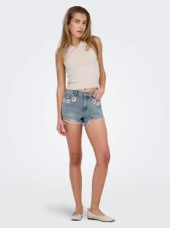 ONLPACY Hohe Taille Normal geschnitten Jeans-Shorts