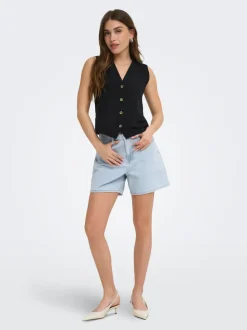 ONLPHINE Hohe Taille Normal geschnitten Jeans-Shorts