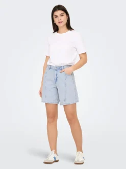 ONLREBECCA Mittlere Taille Normal geschnitten Jeans-Shorts