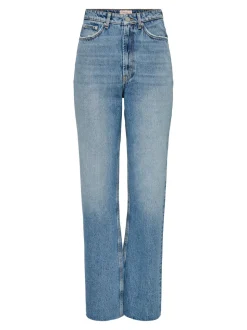 ONLRILEY Hohe Taille Gerade geschnitten Jeans