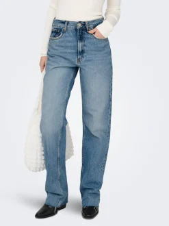 ONLRILEY Hohe Taille Gerade geschnitten Jeans