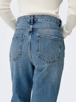 ONLRILEY Hohe Taille Gerade geschnitten Jeans