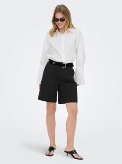 ONLROSALIE Hohe Taille Locker geschnitten Bermuda Shorts