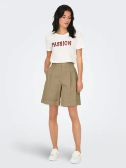 ONLROSALIE Hohe Taille Locker geschnitten Bermuda Shorts