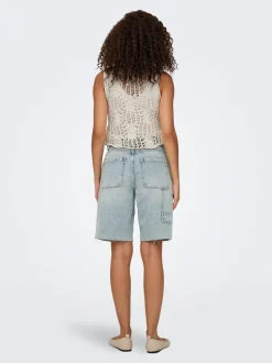ONLRUTH Mittlere Taille Locker geschnitten Jeans-Shorts