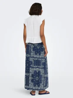 ONLSAKI Gesmokter Rock Langer Rock