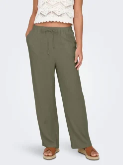 ONLSIESTA Gerade geschnitten Leinen Hose