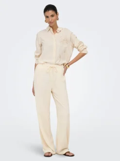 ONLSIESTA Gerade geschnitten Leinen Hose