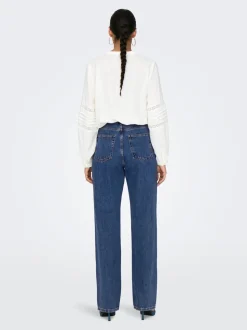 ONLSILJE Hohe Taille Gerade geschnitten Jeans
