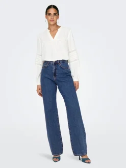 ONLSILJE Hohe Taille Gerade geschnitten Jeans