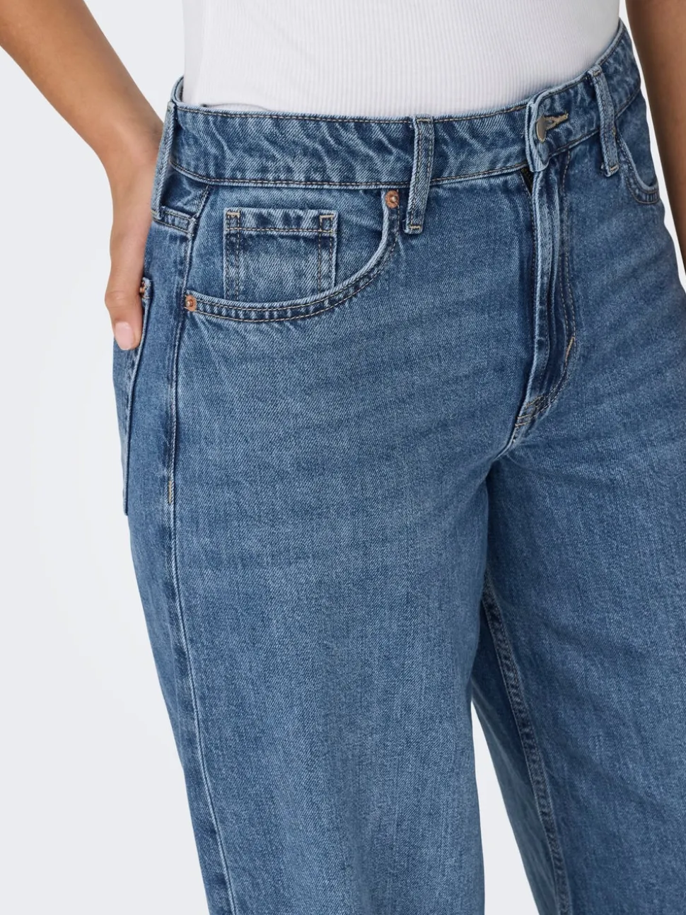 ONLSILKY Hohe Taille Weiter Beinschnitt Jeans