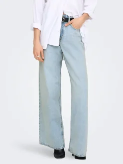 ONLSILKY Hohe Taille Weiter Beinschnitt Jeans